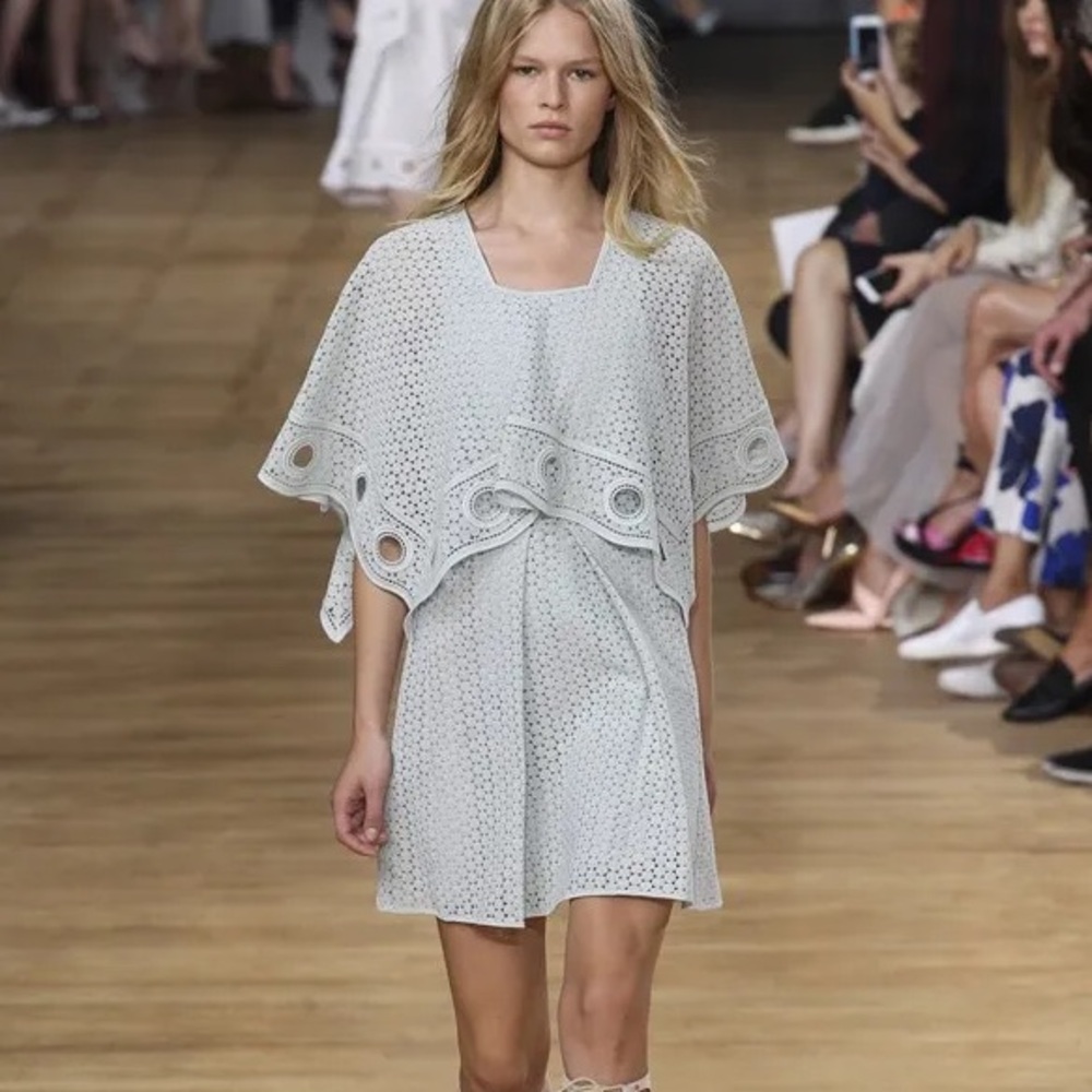 ✨ CHLOE spring summer 2015 pink eyelet lace dress